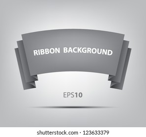 Abstract ribbon banner background. Origami style