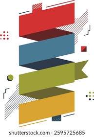 Abstract Ribbon Banner Vector Sheep