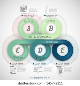 abstract ribbon design infographic / vector element