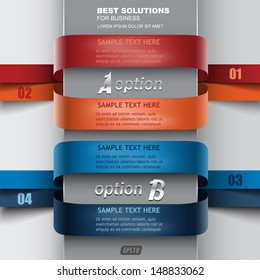 abstract ribbon design infographic / web banner