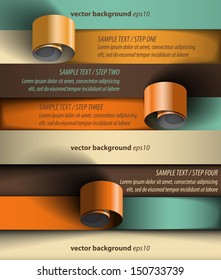 abstract ribbon design infographic / web banner 