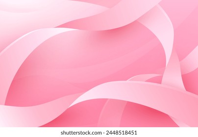 Abstract ribbon design with pink color background. Modern and beauty vector illustration template for banner or poster. 