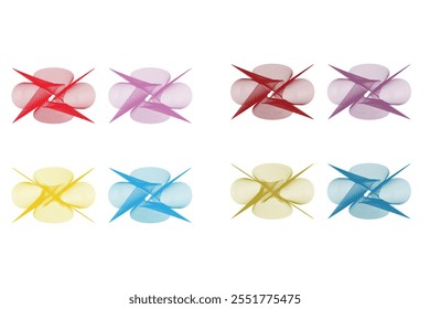 abstract ribbon flower frame design. Design components: abstract, frame, circle, and beautiful border Isolated circular logo element on a white background Vector illustration and creative art