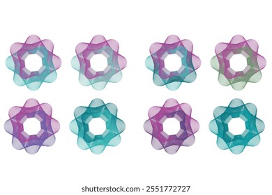 abstract ribbon frame design. Design elements Frame circle elegant border Abstract Circular logo element on white background isolated Creative art Vector illustration