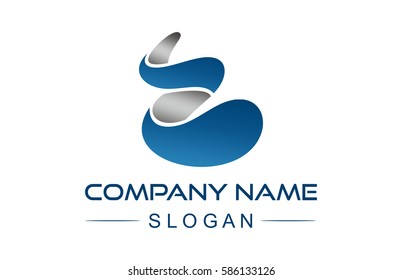 abstract ribbon logo concept
