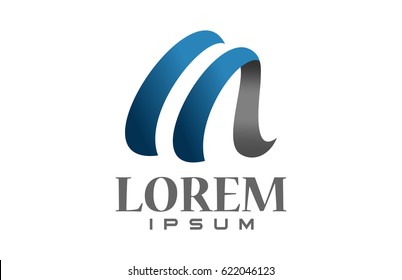 abstract ribbon logo concept