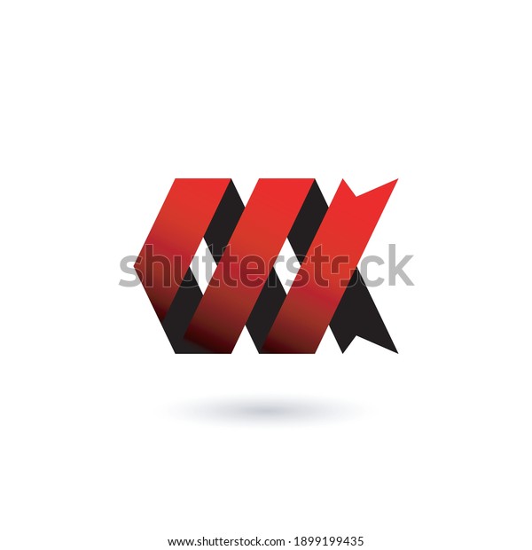 Abstract ribbon logo\
design vector\
template