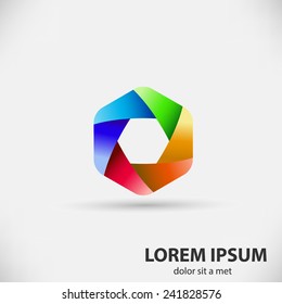 Abstract ribbon logo vector design template. Infinite looped shape. Infinity loop creative trendy concept icon.