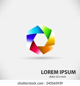 Abstract Ribbon logo vector design template. Infinite looped shape. Vector illustration.