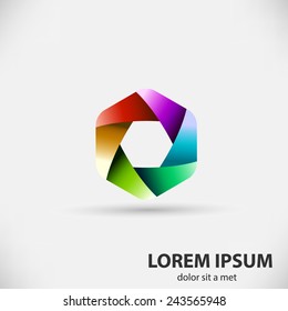 Abstract Ribbon logo vector design template. Infinite looped shape. Vector illustration.