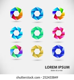 Abstract Ribbon logo vector design template. Infinite looped shape. Vector illustration.