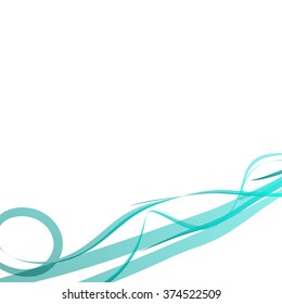 Abstract Ribbon on White Background. Design Element for Graphic Design / Party Flyers / Business Presentation / Posters. Vector Illustration.