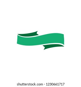 abstract ribbon shape banner logo