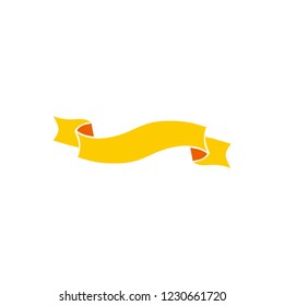 abstract ribbon shape banner logo