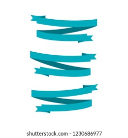 abstract ribbon shape banner logo