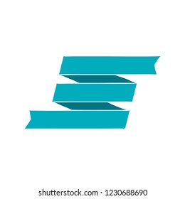 abstract ribbon shape banner logo