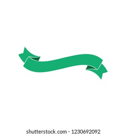abstract ribbon shape banner logo