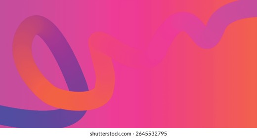 An abstract ribbon shape looping and undulating in a smooth wave pattern, suitable for dynamic backgrounds or graphic compositions.



