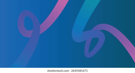 An abstract ribbon shape looping and undulating in a smooth wave pattern, suitable for dynamic backgrounds or graphic compositions.




