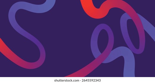 An abstract ribbon shape looping and undulating in a smooth wave pattern, suitable for dynamic backgrounds or graphic compositions.



