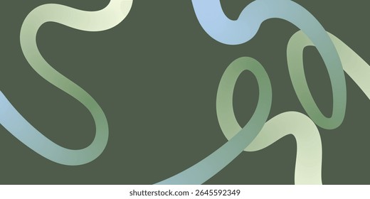 An abstract ribbon shape looping and undulating in a smooth wave pattern, suitable for dynamic backgrounds or graphic compositions.



