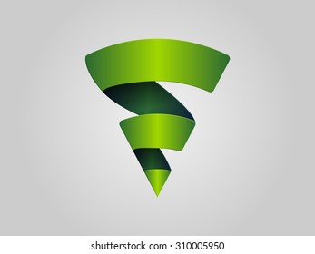 Abstract ribbon swirl