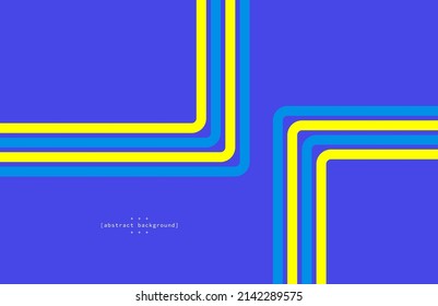 abstract ribbon theme in L shape in yellow and blue on violet background can be use for poster and bussiness card template food and beverage label vector eps.