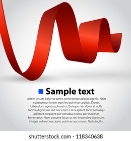 Abstract ribbon vector background.