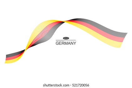 Abstract ribbons. Colors similar to flag of Germany.