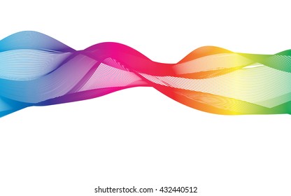 Abstract ribbons isolated on white.