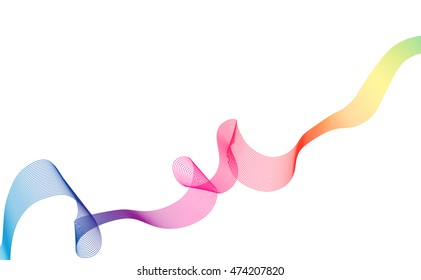 Abstract ribbons isolated on white.