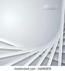 Abstract ribbons on gray background