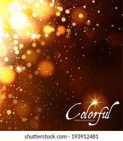 Abstract rich bokeh background. Vector illustration