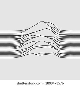 abstract Ridge line art , Mountain hill concept.