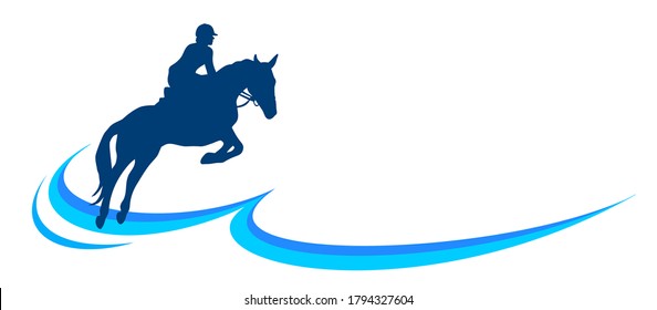 Abstract riding sport design logo in vector quality.