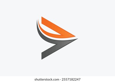 Abstract Right Arrow Logo Design Element