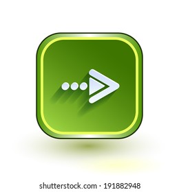 Abstract right arrow sign with flat designed shadow and light background for internet sites, web user interfaces (ui), applications (apps) and business presentations. Vector eps10 illustration.