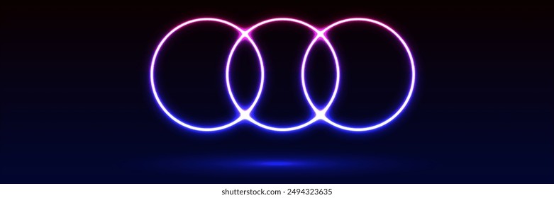 Abstract ring background.Spark dark glowing neon background.Blue portal, platform. Magic circle vector. Special effect elements.