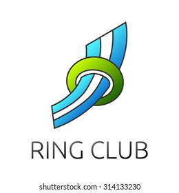 Abstract ring and band logo template. EPS 10 vector illustration, transparency and gradients used