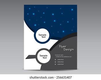 Abstract Ring Flyer Design for graphic business