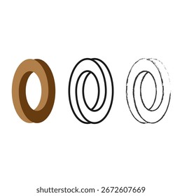 Formas anulares abstratas. Padrão de rotação em espiral. Elemento tridimensional. Forma dinâmica do vetor. EPS 10.