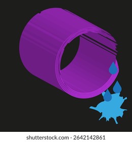Abstract ring object. Purple circle shape. Blue star figure. Vector icon design.