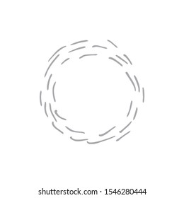 abstract ring shape sign, circle dashes line, vector illustration