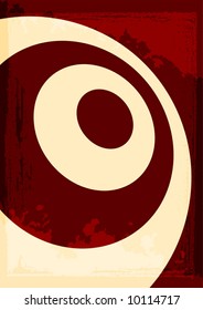 Abstract rings grunge background vector illustration.