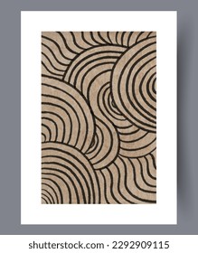 Abstract rings minimalist geometry wall art print. Contemporary decorative background with geometry. Wall artwork for interior design. Printable minimal abstract rings poster.