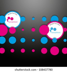 Abstract rings new web design, vector template