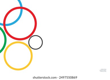 Abstract rings on white background.