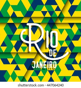 Abstract Rio de Janeiro background with a geometric design