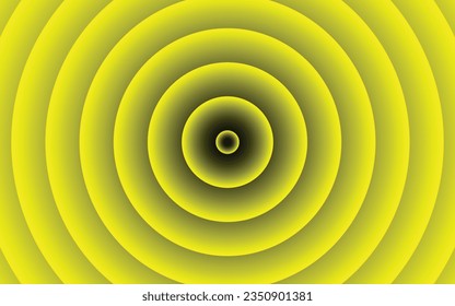 Abstract ripple effect, black to light yellow abstract 3d circle motions background, circle shape paper cut style 3d abstract background, Technology round Logo elements for modern day design