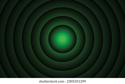 Abstract ripple effect, dark green abstract 3d circle motions background, circle shape paper cut style 3d abstract background, Technology round Logo elements for modern day design